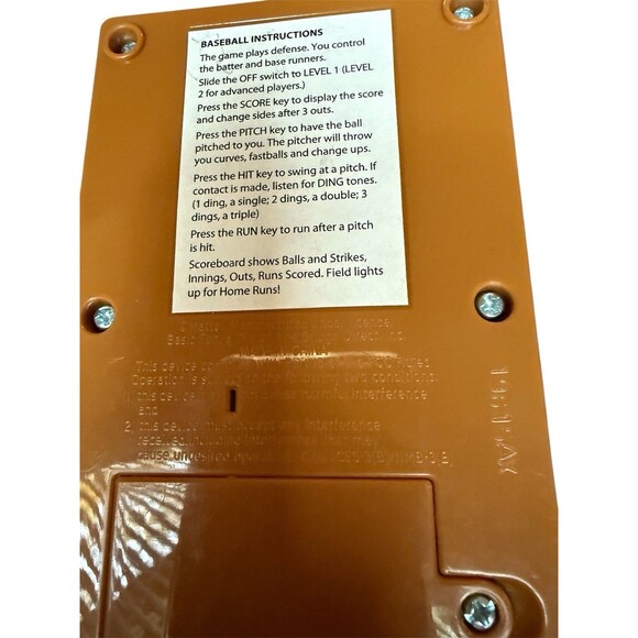 Classic Mattel Electronic Handheld Baseball Game Tested Works Vintage Retro - Picture 2 of 4